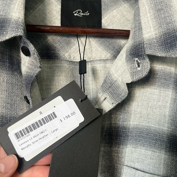 NWT Men’s Lennox Flannel Relaxed Shirt | Rails | Size Large - Picture 3 of 11